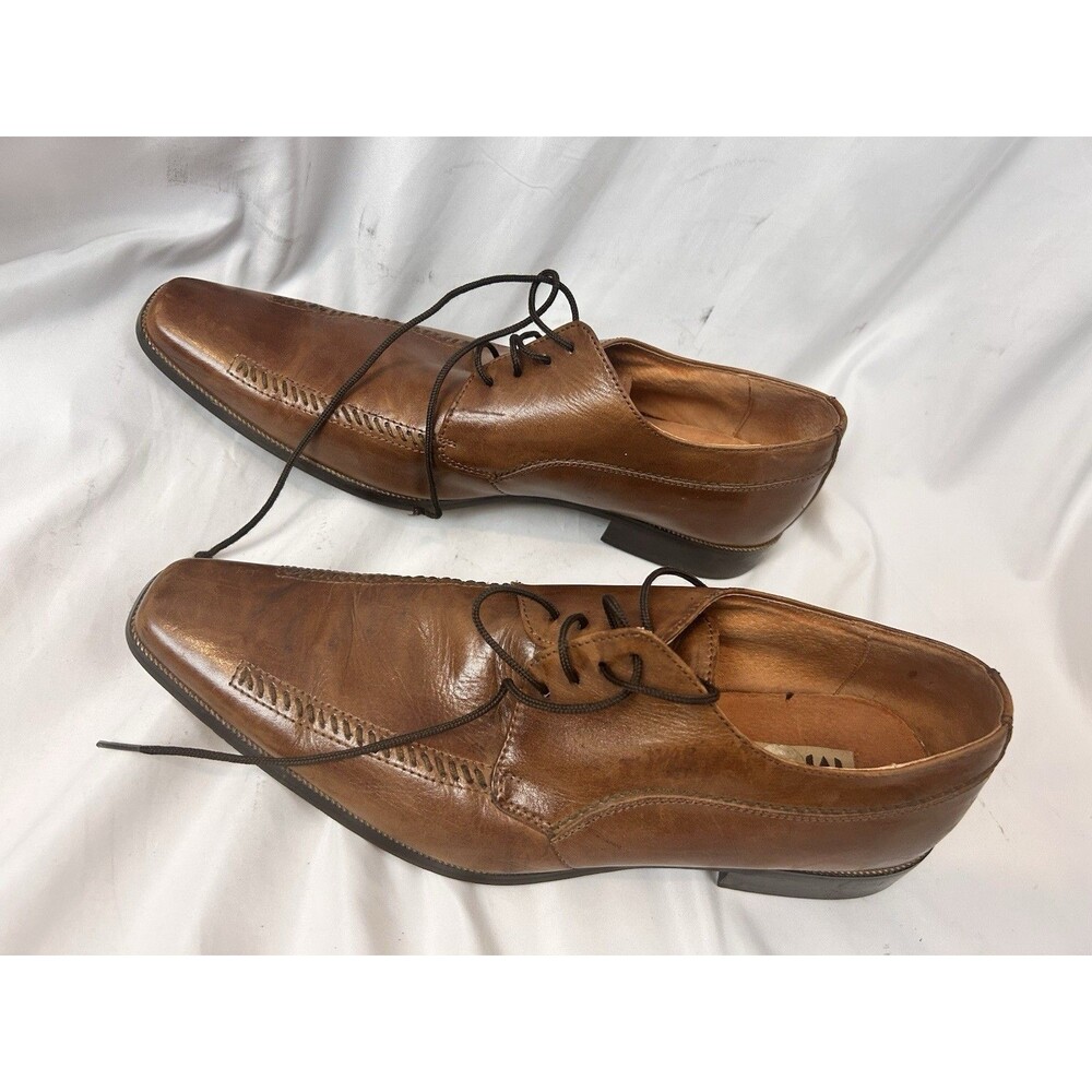 Clarks Somerset Men's Brown Leather Oxford Dress Shoes Lace Up Size 10.5